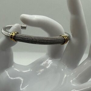 Elegant Silver and Gold Women's Bracelet